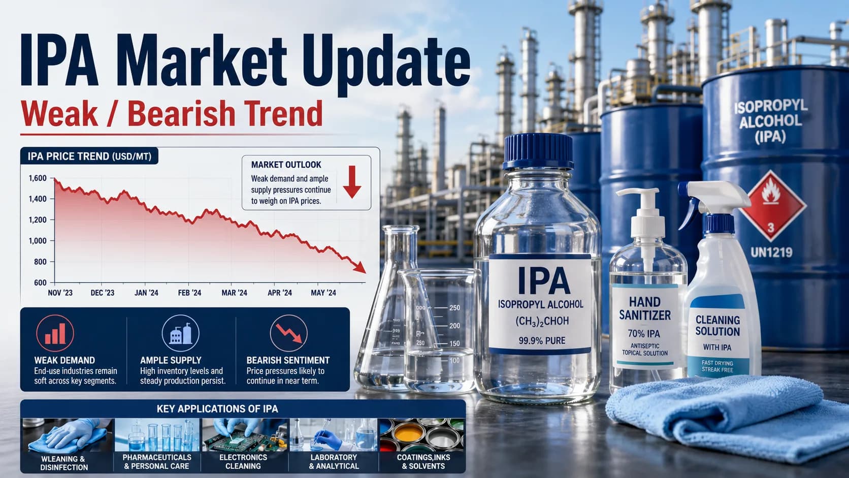 Market is balanced-to-weak. Domestic Indian prices vary heavily by grade, but China weakness and adequate supply may limit price increase in the near term.