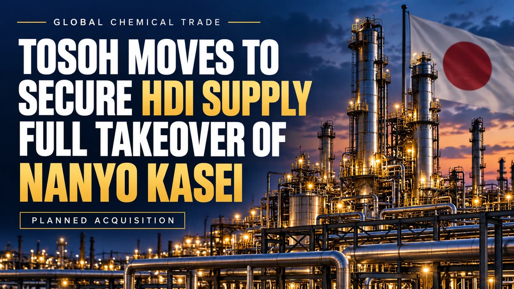 Tosoh Moves to Secure HDI Supply with Full Takeover of Nanyo Kasei